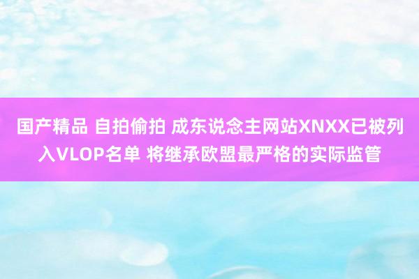 国产精品 自拍偷拍 成东说念主网站XNXX已被列入VLOP名单 将继承欧盟最严格的实际监管