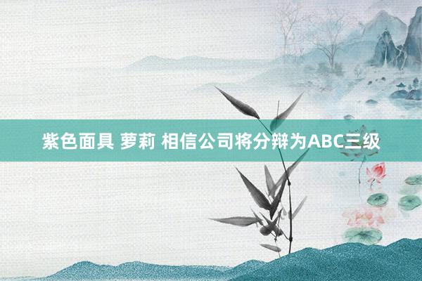 紫色面具 萝莉 相信公司将分辩为ABC三级