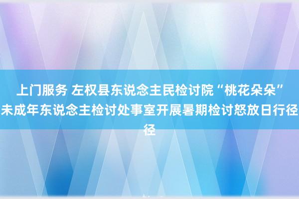 上门服务 左权县东说念主民检讨院“桃花朵朵”未成年东说念主检讨处事室开展暑期检讨怒放日行径