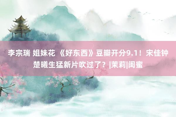 李宗瑞 姐妹花 《好东西》豆瓣开分9.1！宋佳钟楚曦生猛新片吹过了？|茉莉|闺蜜